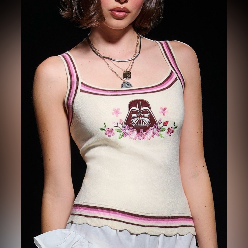 NWT Box Lunch Star Wars Darth Vader floral knit tank top size 2X